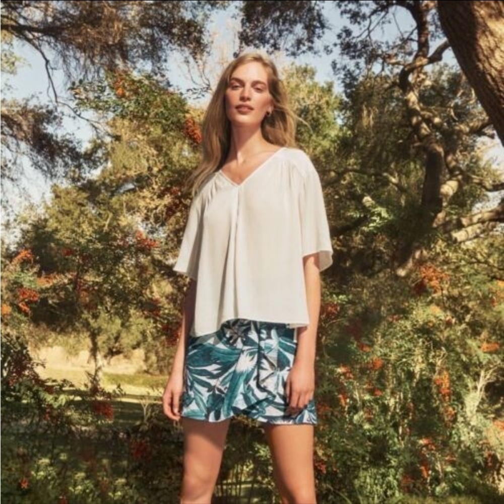 Anna Glover H&M Patterned Wrapover Mini Skirt